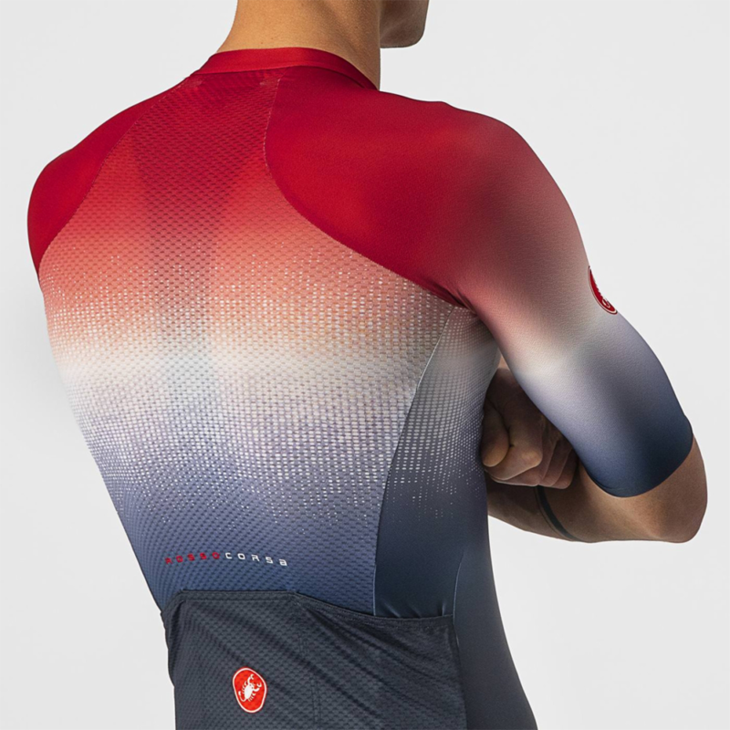 CASTELLI MAGLIA ESTIVA AERO RACE 6.0 BLU/PRO RED