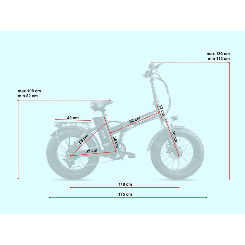 DME FAT BIKE ELETTRICA VULCANO DELUXE V2.4.6 500W NERO