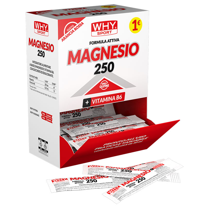 WHY SPORT INTEGRATORE ALIMENTARE STICK MAGNESIO 250 + VITAMINA B6 - Cicli  Serino